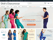Tablet Screenshot of cherokee-debsdancewear.com